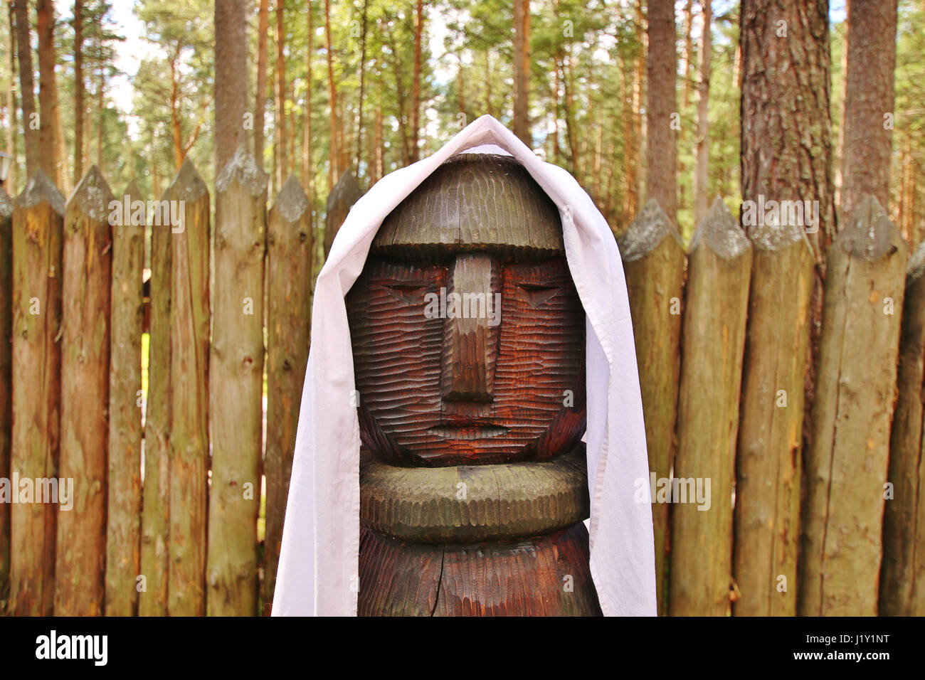 Der Gegenstand der Anbetung der slawischen Völker in Sibirien, Russland Stockfoto
