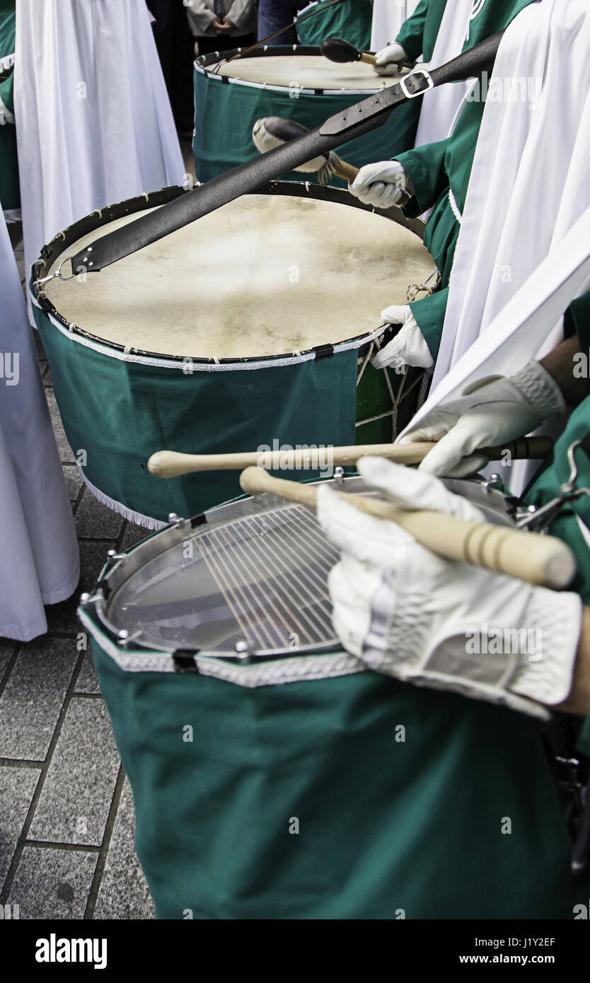 Prozession der Karwoche, Detail der christlichen Tradition, Religion, glauben und Hingabe Stockfoto