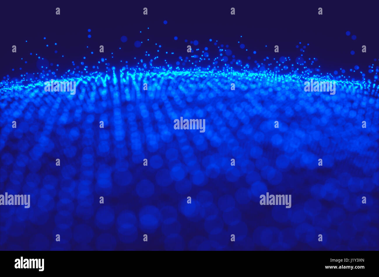 3D Abbildung des kugelförmigen Punkte, das Daten im Umlauf auf dem Planetenerde darstellt. Stockfoto