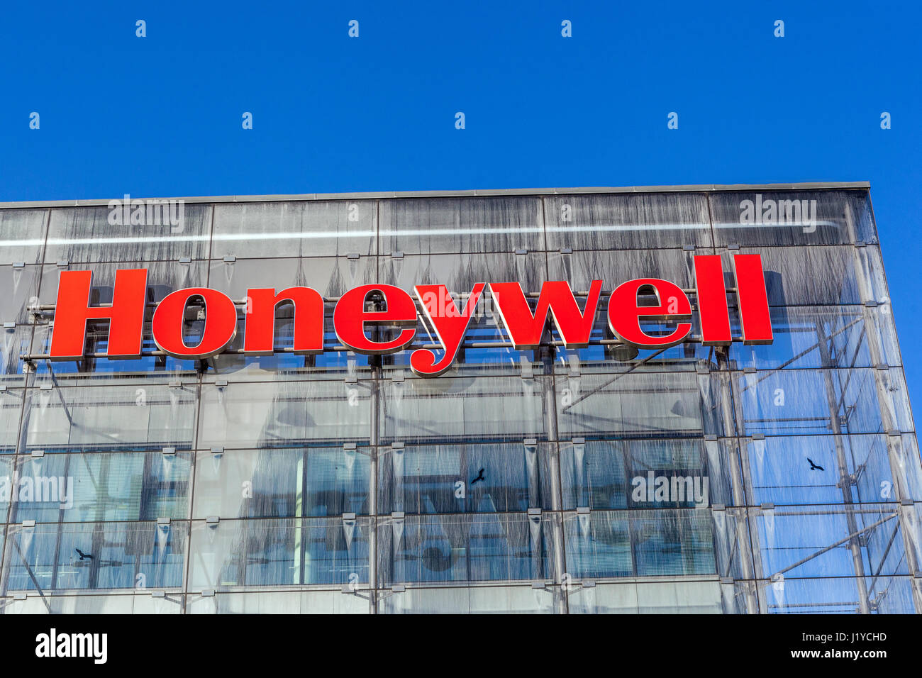 Honeywell, Logo, Zeichen, Prag, Tschechische Republik, Europa Stockfoto