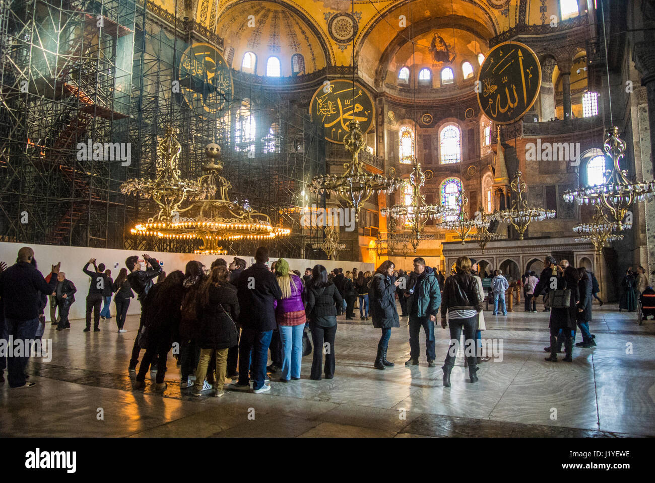 Innenraum der Hagia Sophia Museum, Istanbul Stockfoto