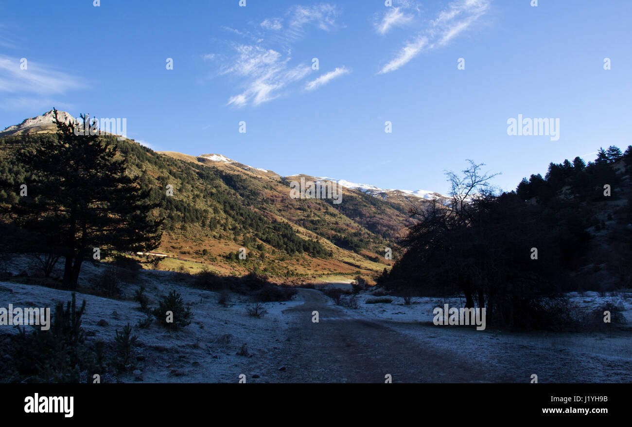 Landschaft in den spanischen Pyrenäen Stockfoto