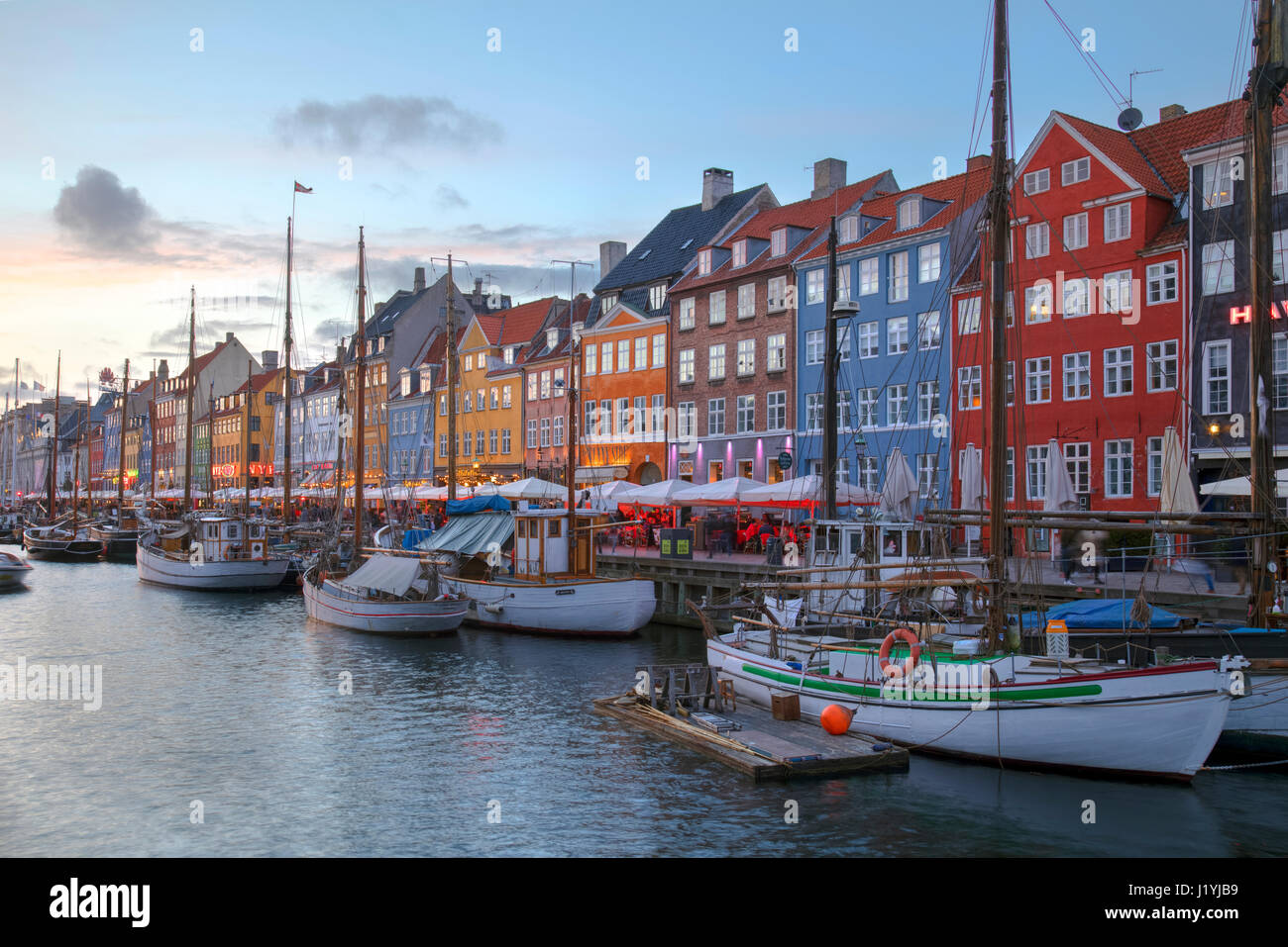 Nyhavn, Kopenhagen, Dänemark, Scandinavia Stockfoto
