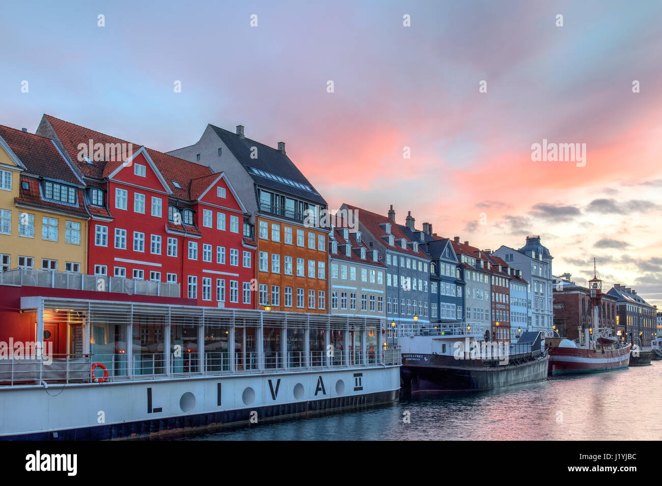 Nyhavn, Kopenhagen, Dänemark, Scandinavia Stockfoto