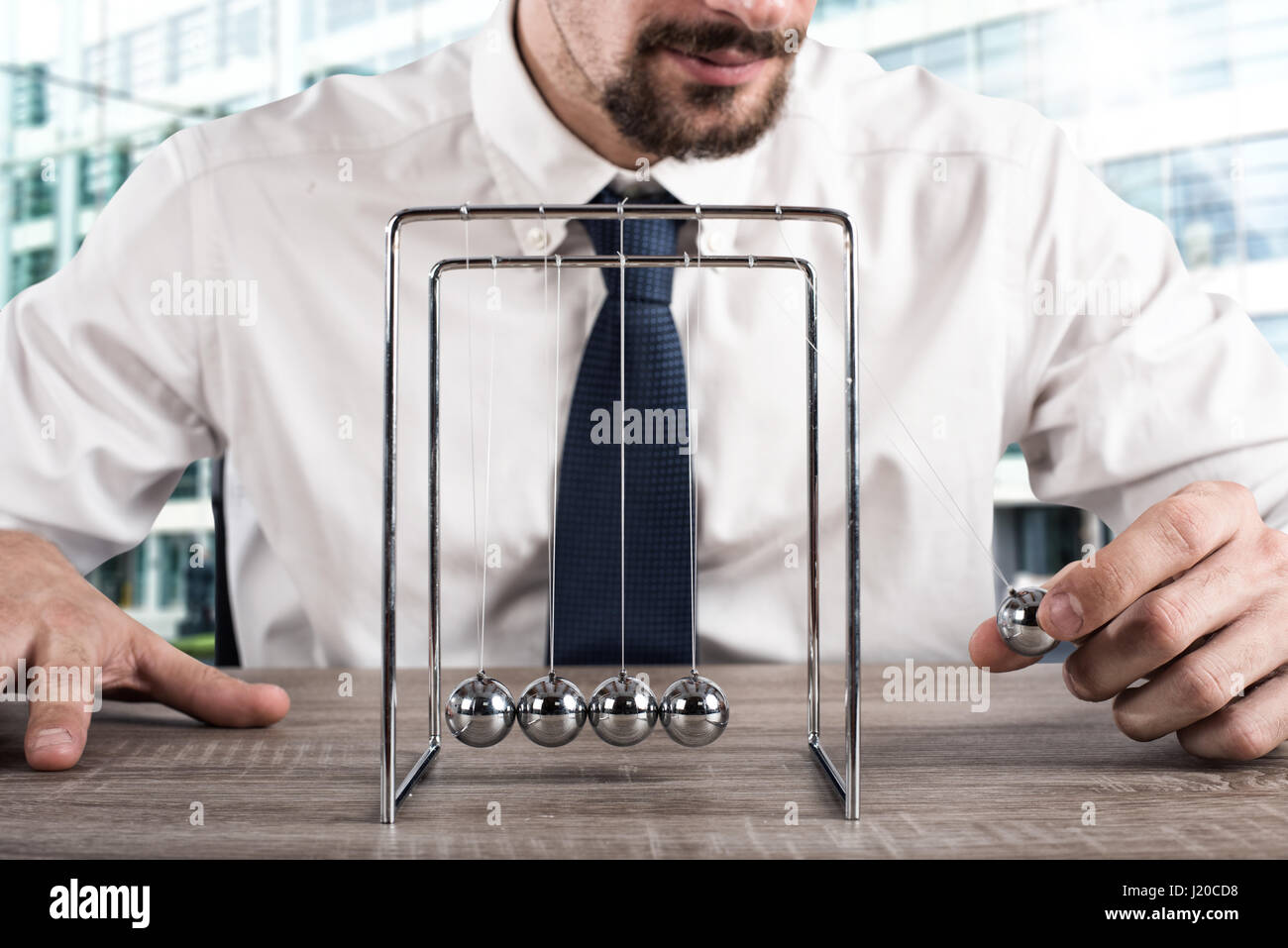 Geschäft Newtons Wiege Stockfoto