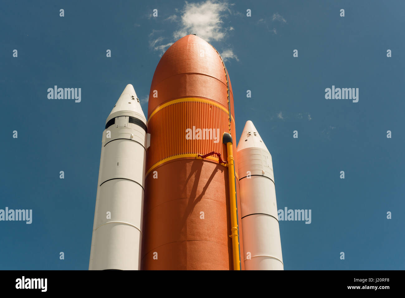 Rakete am Kennedy Space Center, Florida Stockfoto
