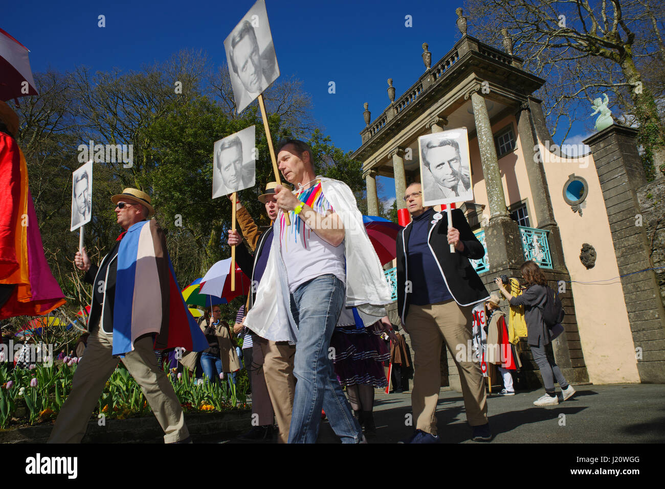 Nr. 6, Gefangener, Übereinkommen, Portmeirion, Nordwales, Vereinigtes Königreich. Stockfoto