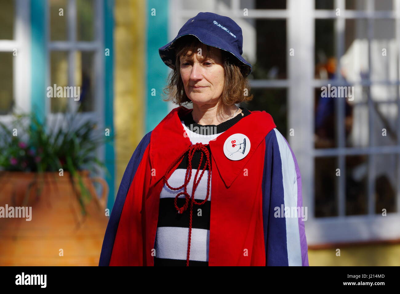 Nr. 6, Gefangener, Übereinkommen, Portmeirion, Nordwales, Vereinigtes Königreich. Stockfoto