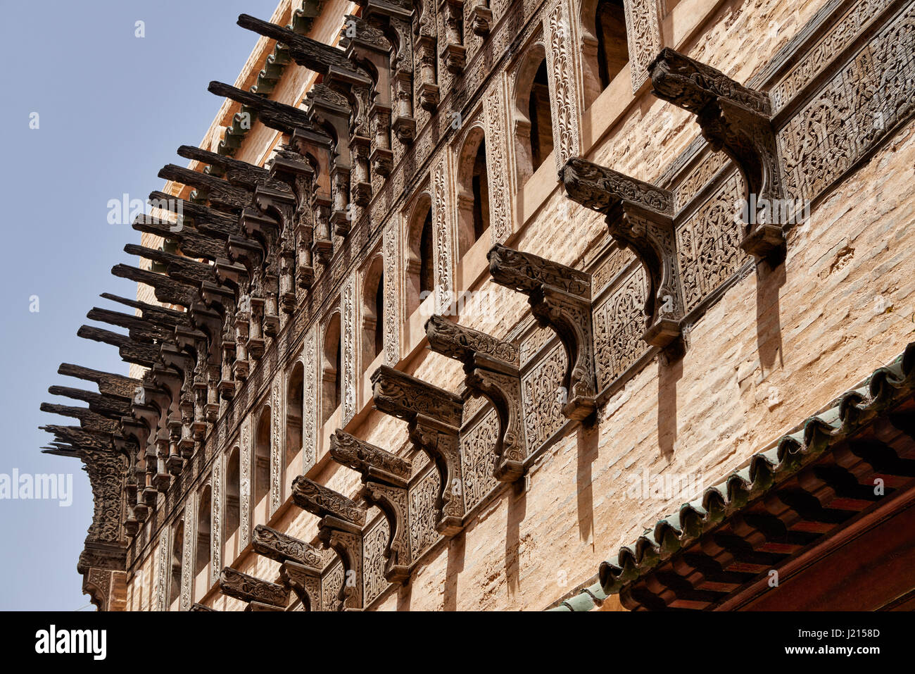 Dar al-Magana islamischen Uhr Bou Inania Madrasa, Medina von Fes, Marokko, Afrika Stockfoto