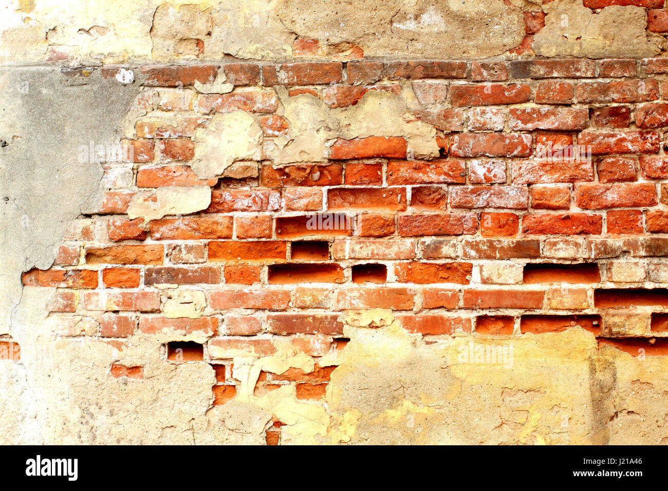 Fotos von hellen Ziegelmauer Stockfoto