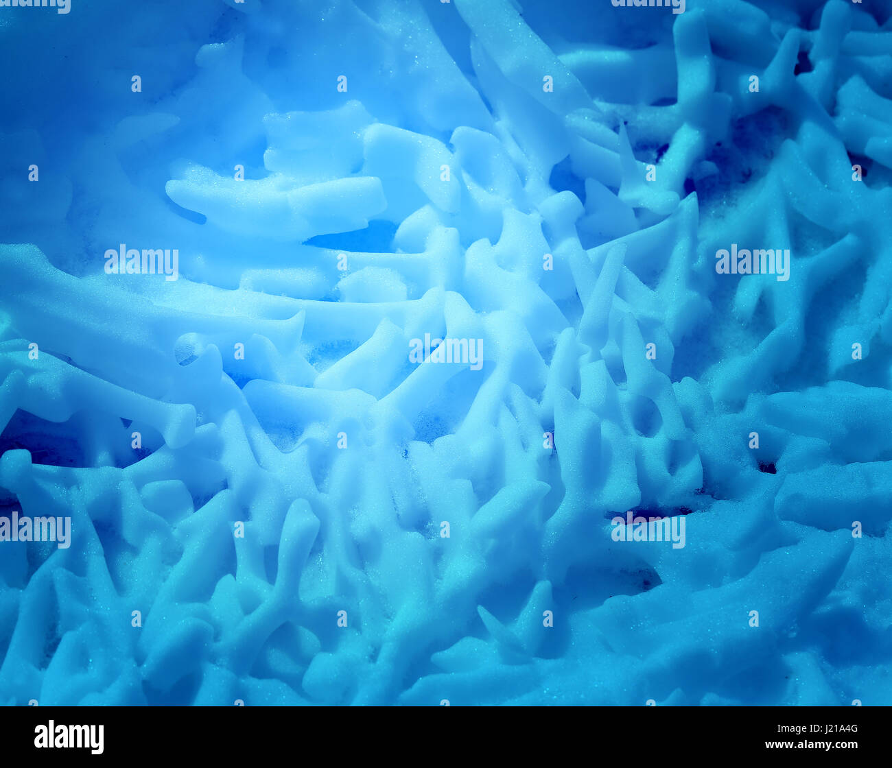 Foto von einem hellen Makro-Schnee Stockfoto