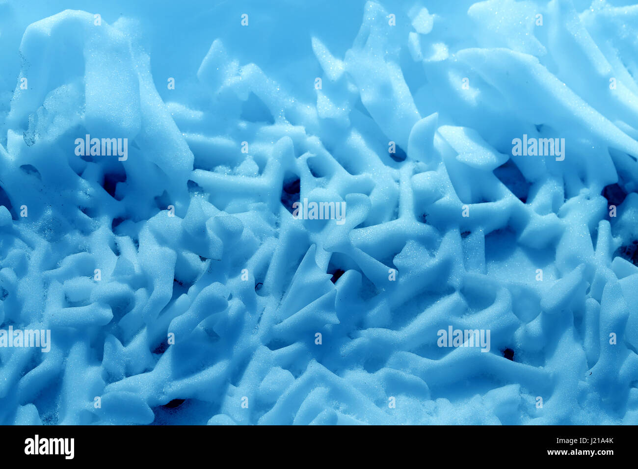 Foto von einem hellen Makro-Schnee Stockfoto