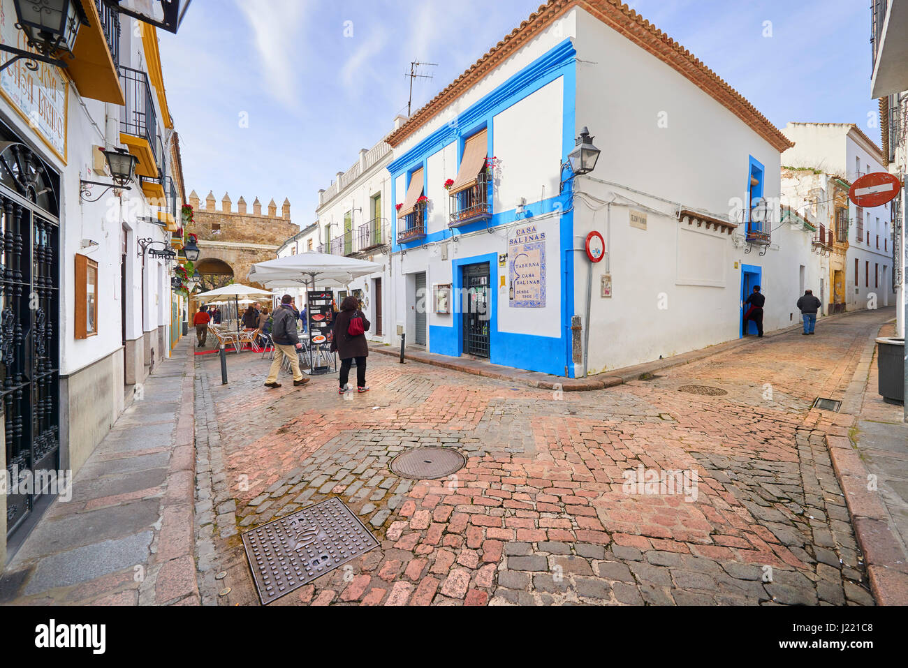 Puerta de Almodóvar. Straße Judenviertel. Córdoba, Andalusien, Spanien, Europa Stockfoto