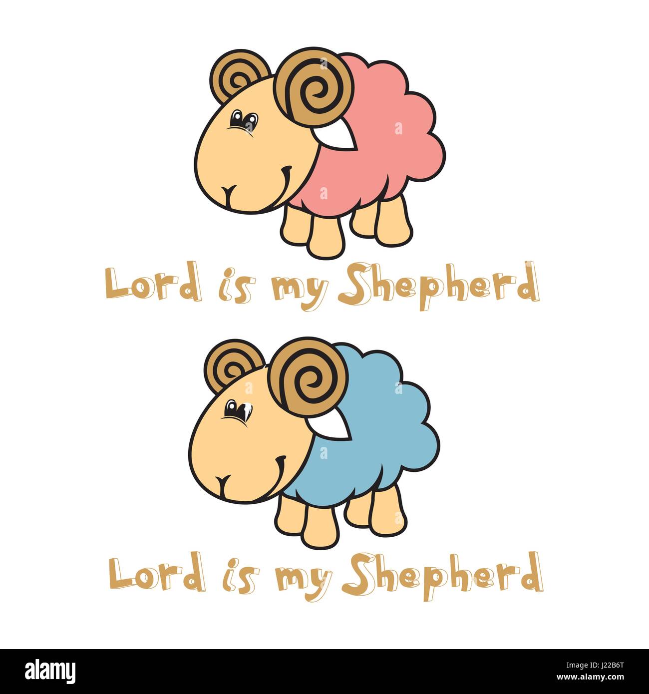 Christliche Print. Herr ist mein Hirte Stock Vektor