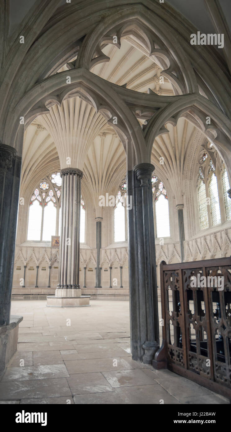 Brunnen-Kathedrale in Somerset Stockfoto