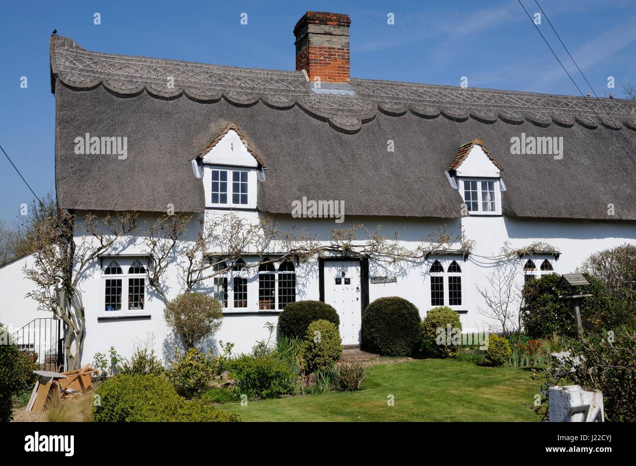 Nr. 74 lange Stroh High Street, Great Abington, Cambridgeshire Stockfoto