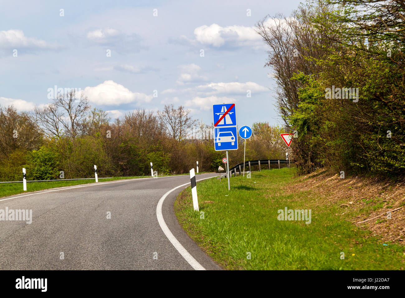 Ende Einer Autobahn Schild