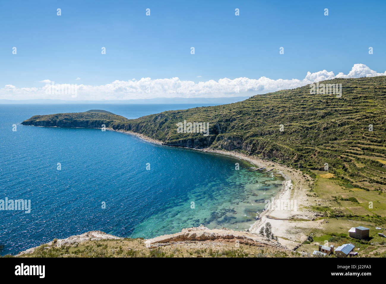 Isla del Sol am Titicaca-See - Bolivien Stockfoto