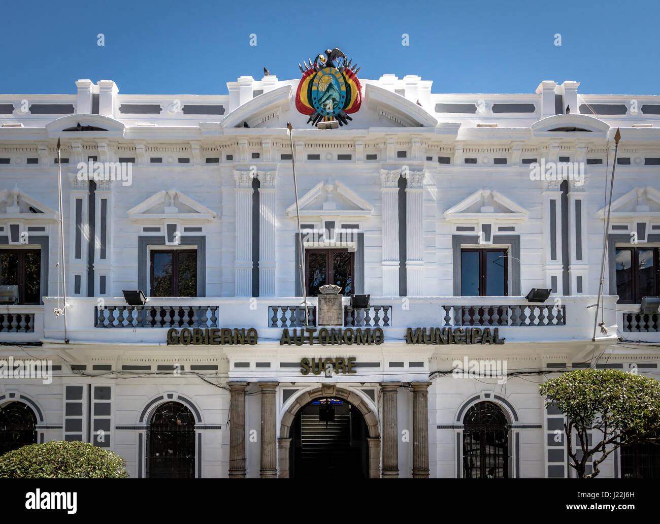 Sucre Palacio Municipal - Sucre, Bolivien Stockfoto