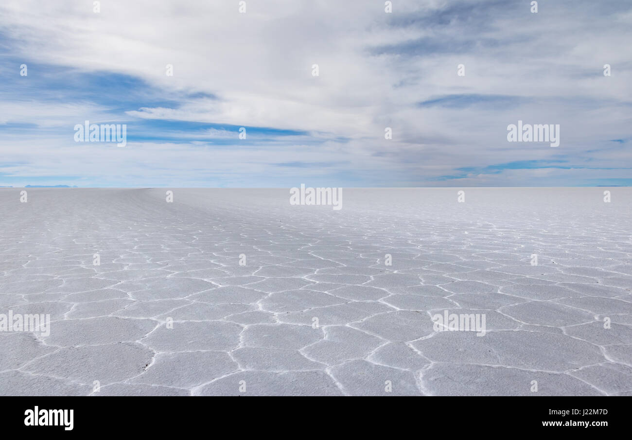 Trocknen der Salar de Uyuni Salz flach - Abteilung Potosi, Bolivien Stockfoto