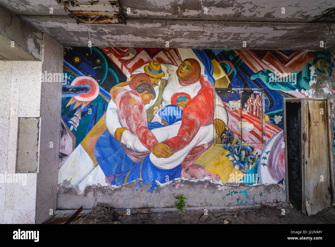 Innenraum des Palastes der Kultur Energetik in Pripyat ghost Stadt Chernobyl Nuclear Power Plant Zone der Entfremdung in der Ukraine Stockfoto