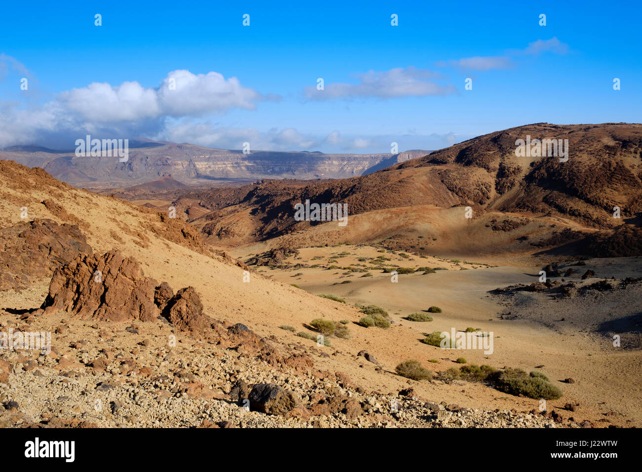 Caldera de Las Cañadas, Teide-Nationalpark, Parque Nacional de Las Cañadas del Teide, Teneriffa, Kanarische Inseln, Spanien Stockfoto