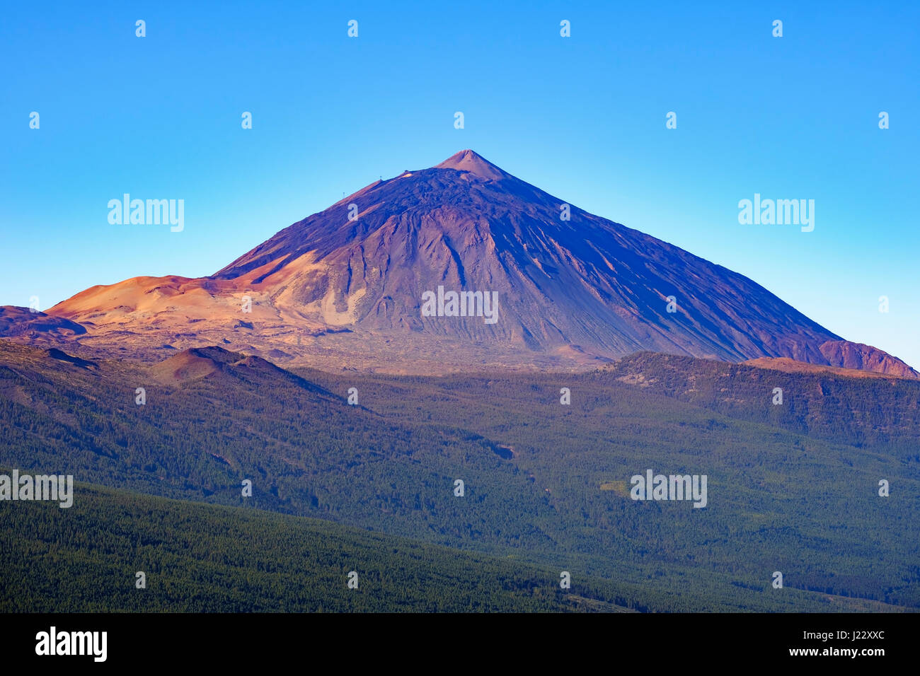 Pico del Teide, Ausblick Vom Mirador de Chipeque, Teide-Nationalpark, Teneriffa, Kanarische Inseln, Spanien Stockfoto