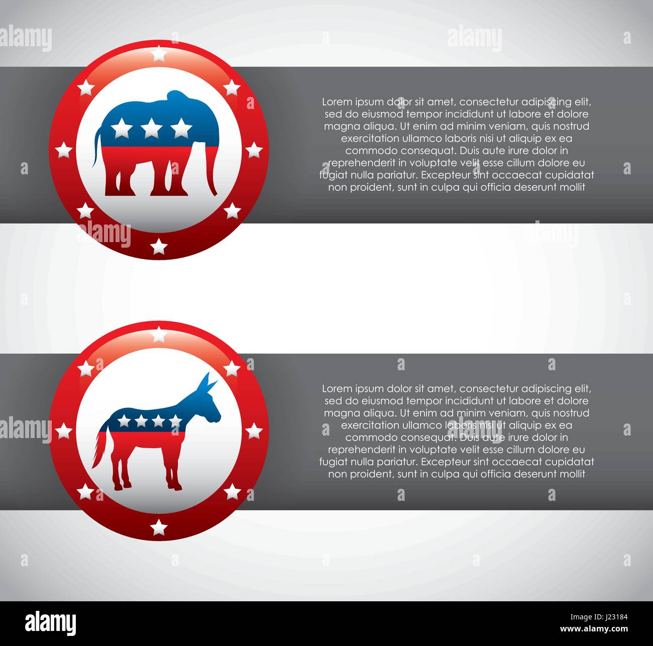 USA-Parteien-infograhic Stock Vektor