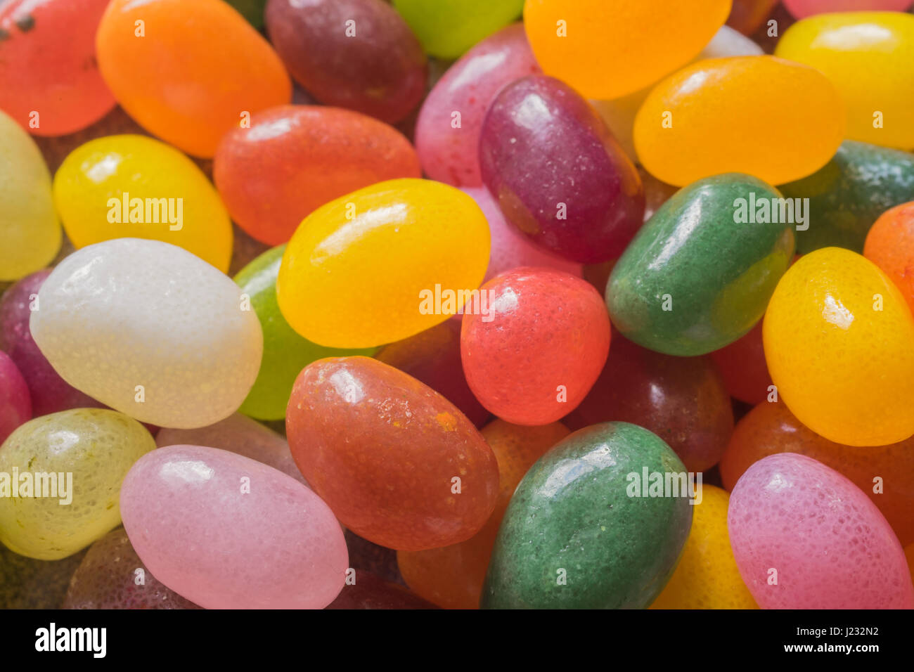 Bunte Gummibärchen Bonbons Hintergrund, selektiven Fokus Stockfoto