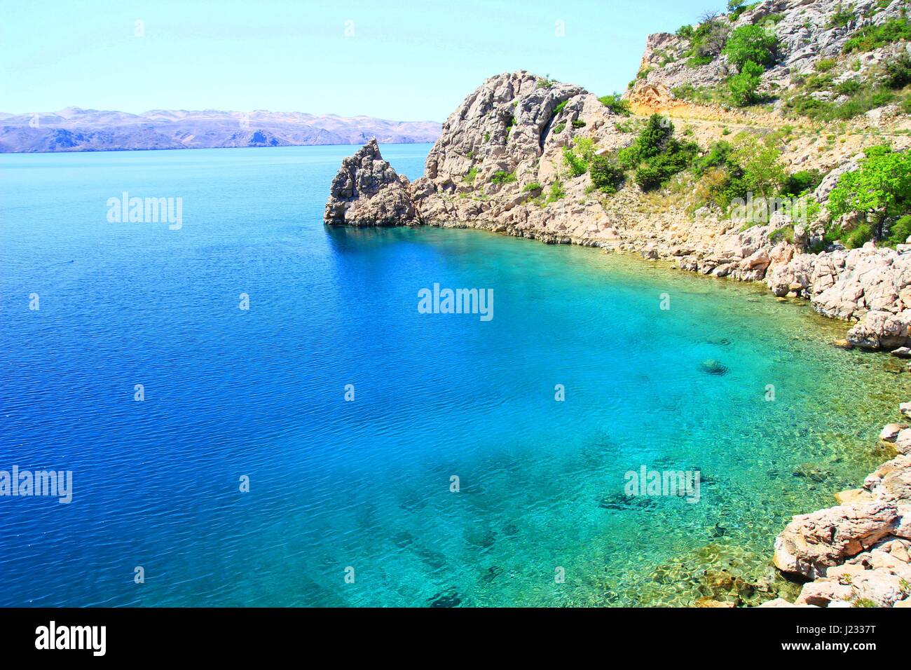 Kroatischen Küste in der Nähe von Karlobag touristische destination Stockfoto