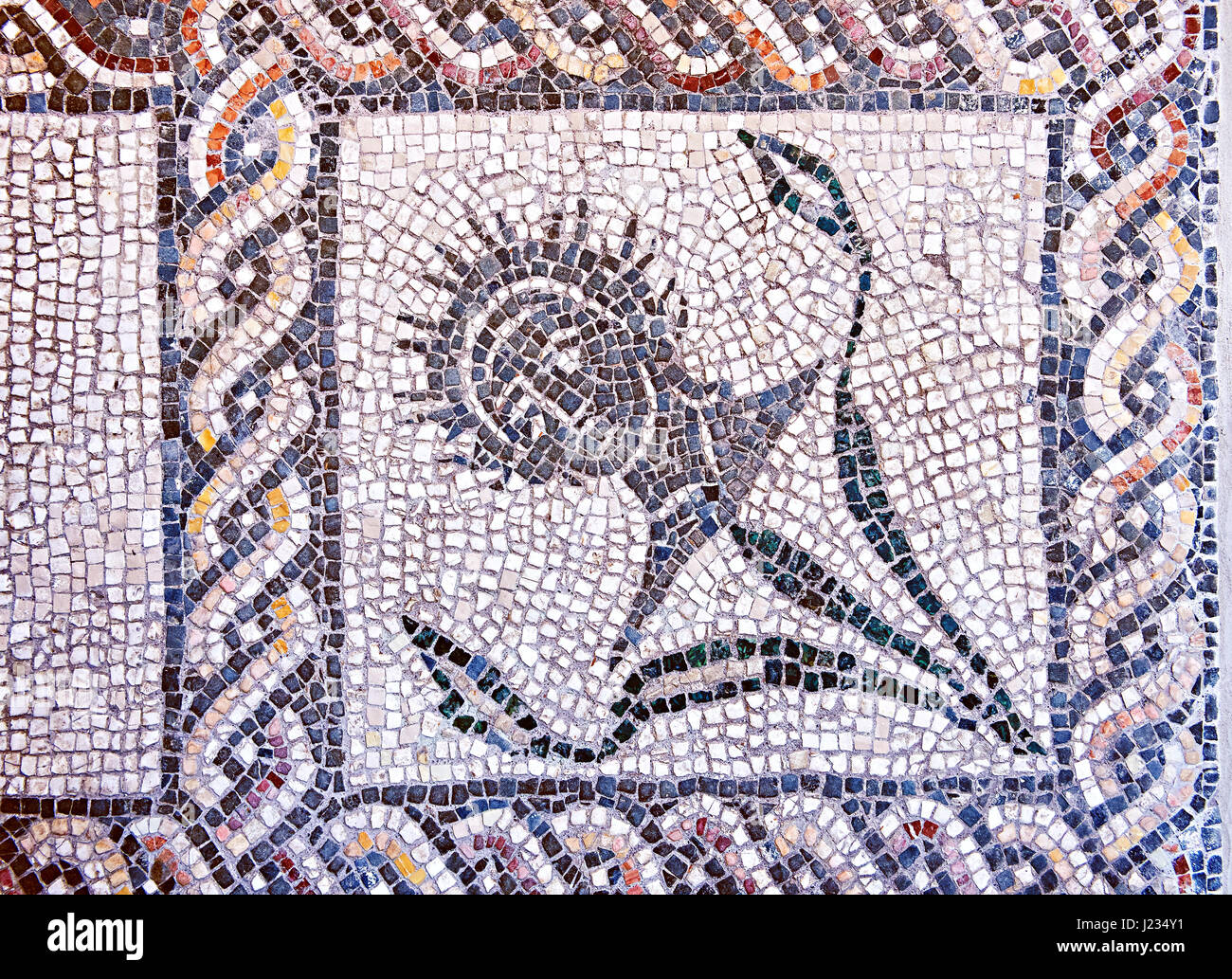 Römische Bodenmosaik. Römische Nationalmuseum, Rom, Italien Stockfoto