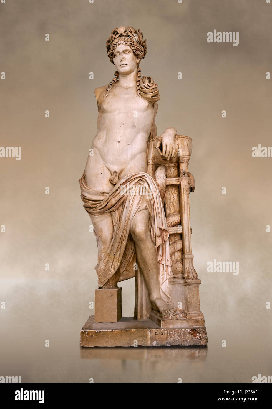 2. Jahrhundert römische Statue des Apollo Theater von Karthago ausgegraben. Das Bardo National Museum, Tunis, Tunesien. Inv keine C939 Stockfoto