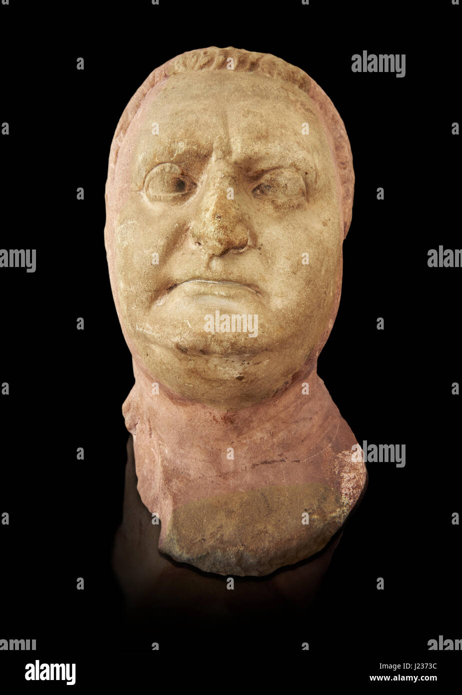 Römische Skulptur des Kaisers Vitellius, ausgegraben von Althiburos circa 20 April 69-20 Dec 69AD geformt. Der Bardo Nationalmuseum, Tunis, Inv-Nr.: Stockfoto