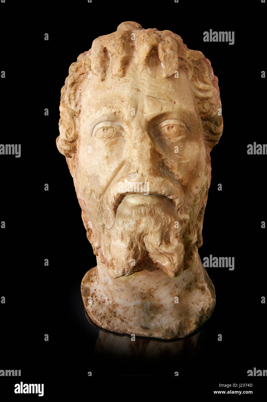 Römische Skulptur des Kaisers Septime Severe, ausgegraben von Choud El Battan geformt, ca. 193-211AD. Das Bardo Nationalmuseum, Tunis, Inv-Nr.: c. 7 Stockfoto