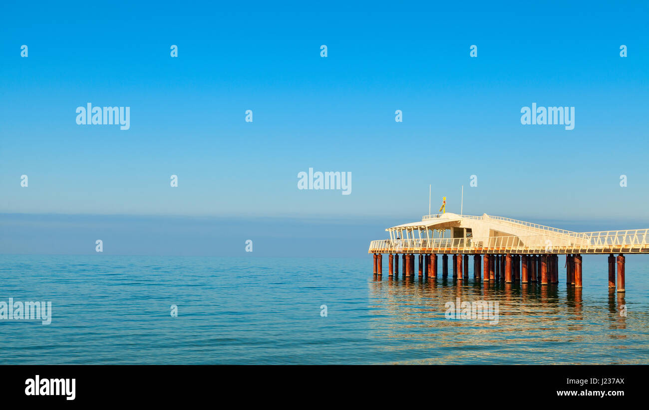 Lido di Camaiore Pier Blick Stockfoto