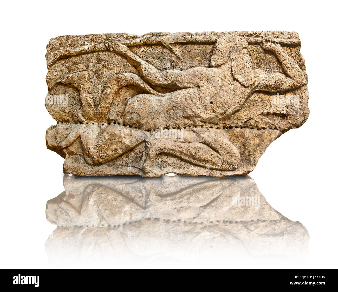 Satyr aus der "Satyr Tierjagd Wils, friert, 460 v. Chr. Von Xanthos, UNESCO-Weltkulturerbe, Süd-west-Türkei. Eine Ausstellung des British Museum GR Stockfoto