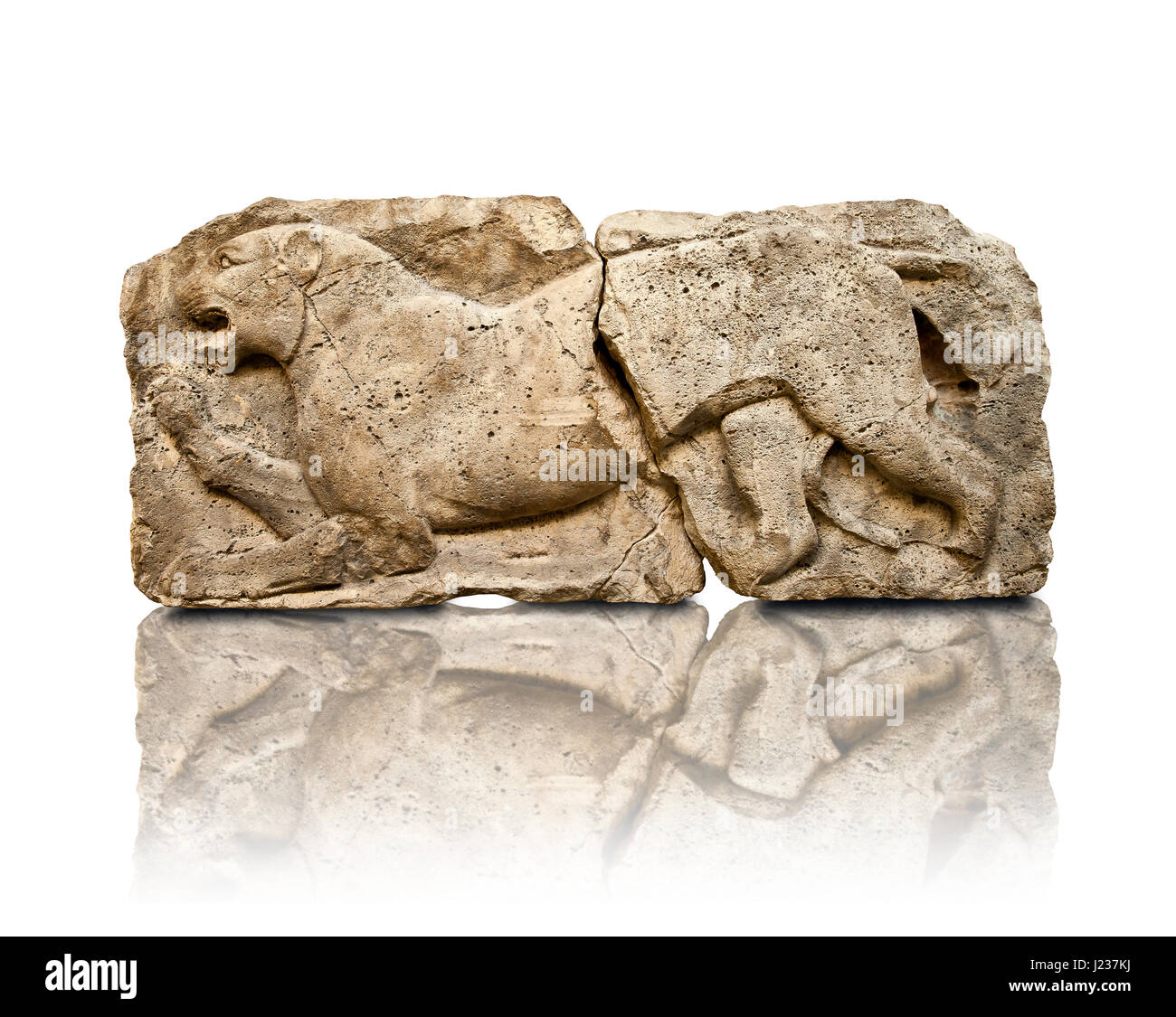Löwe aus der "Satyr Tierjagd Wils, friert, 460 v. Chr. Von Xanthos, UNESCO-Weltkulturerbe, Süd-west-Türkei. Eine Ausstellung des British Museum GR Stockfoto