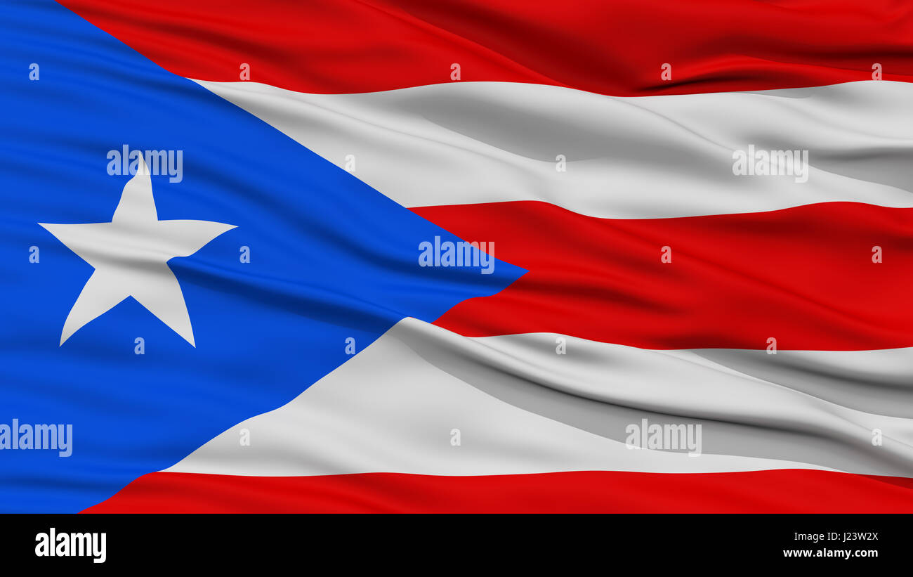 Closeup-Puerto Rico Flagge, USA-Staat Stockfoto