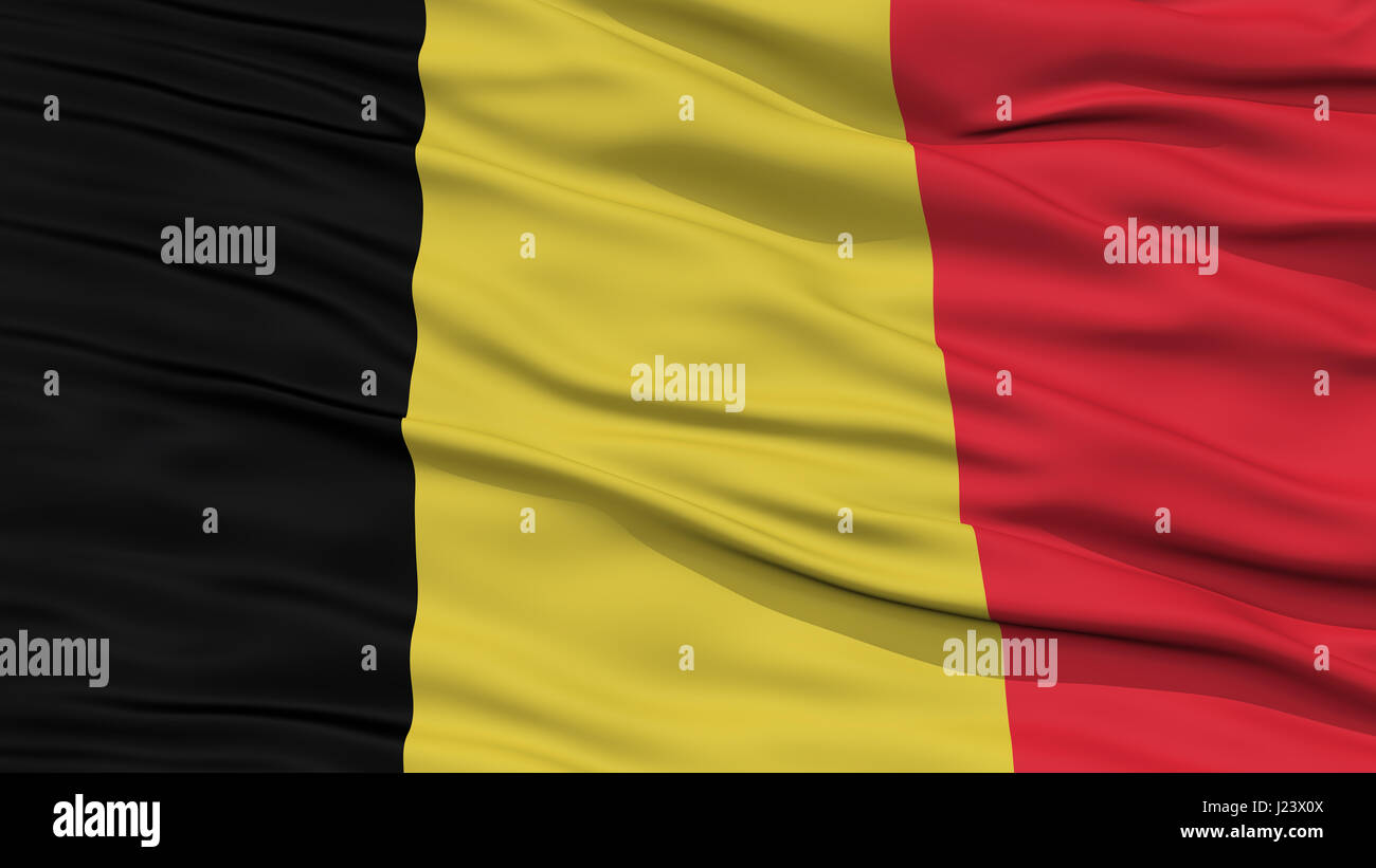 Closeup-Belgien-Flagge Stockfoto
