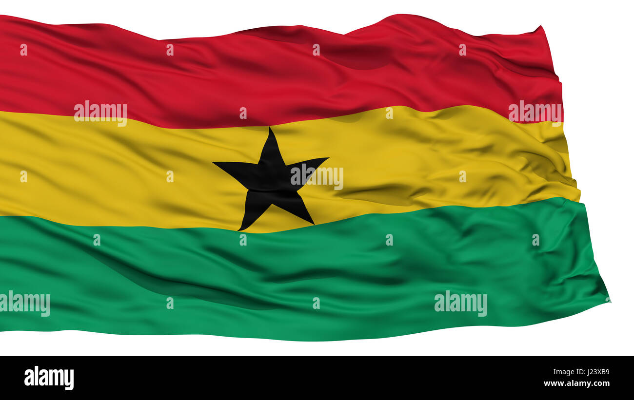Isolierte Ghana Flagge Stockfoto