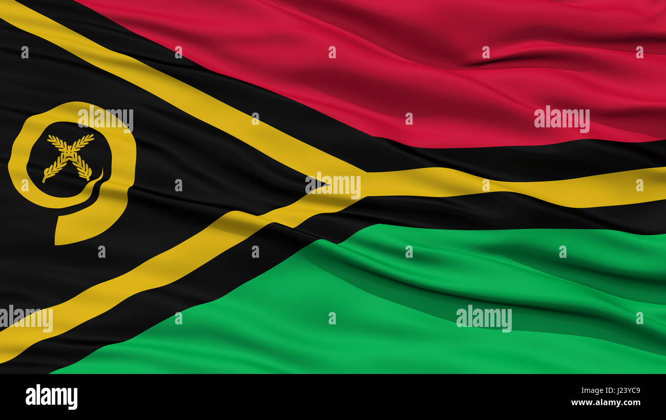 Closeup-Vanuatu-Flagge Stockfoto