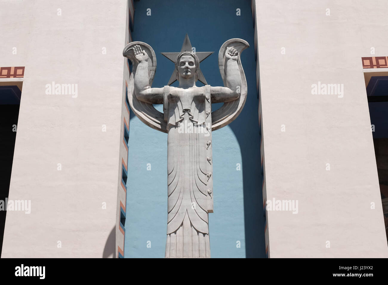 Art-Deco-Statue am Messegelände, Dallas, TX Stockfoto
