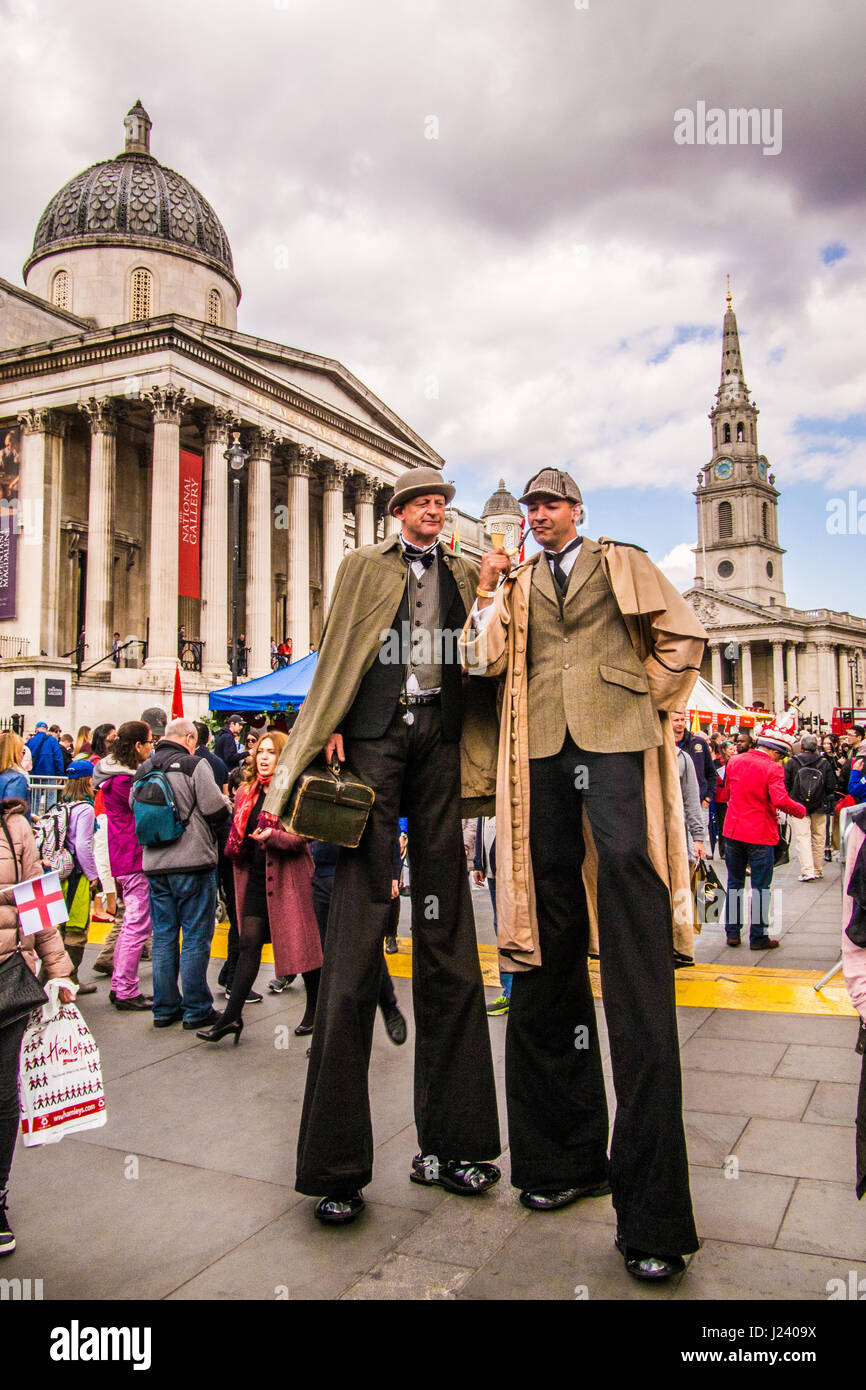 "Fest des Heiligen Georg" Festlichkeiten in Trafalgar square April 2017 Stockfoto