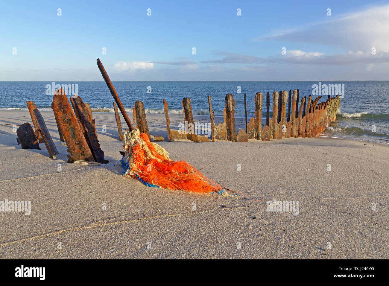 Leiste am westlichen Strand, Insel Sylt, Nordsee, Schleswig-Holstein, Deutschland Stockfoto