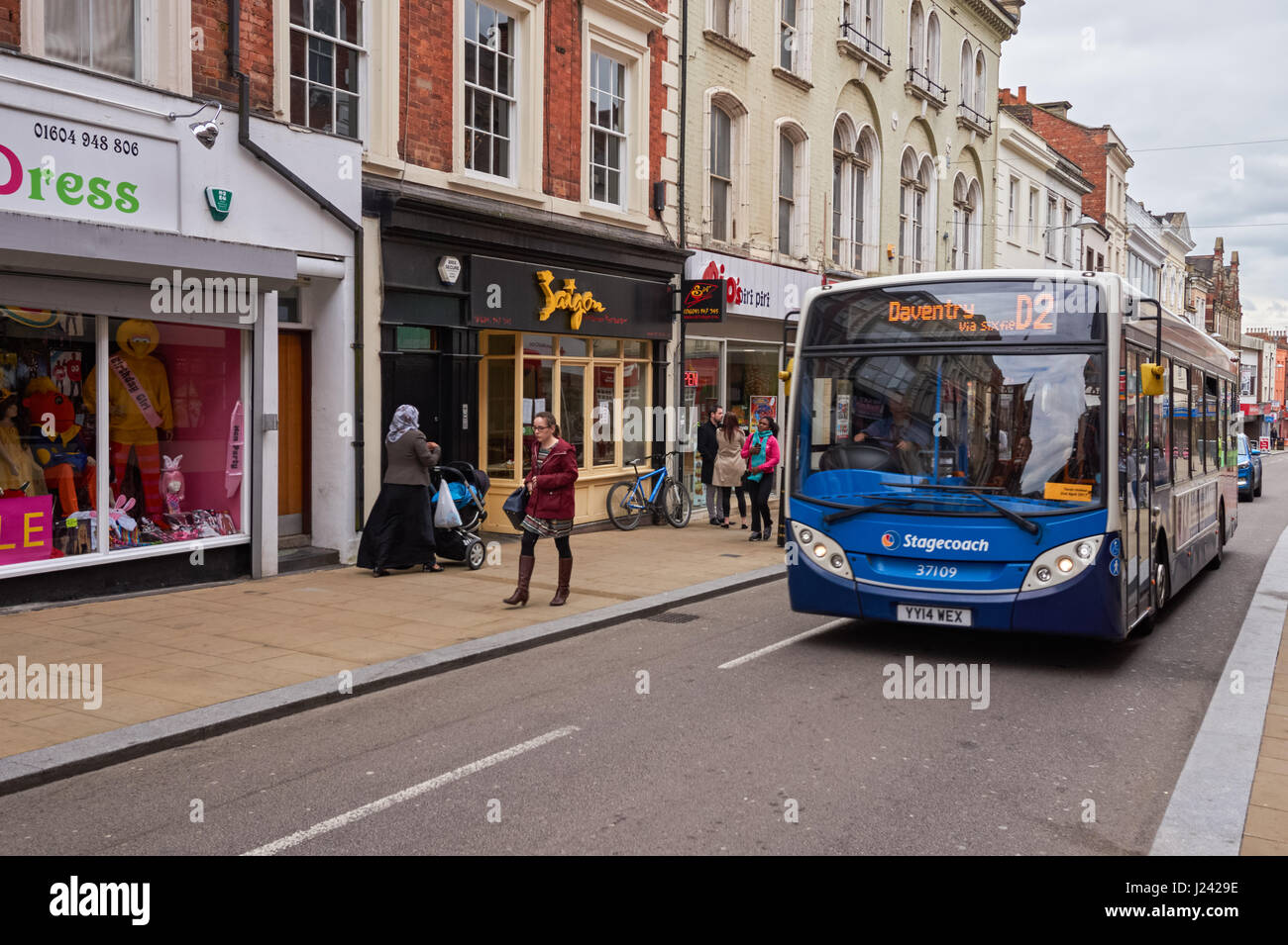 Gold-Straße in Northampton, England, Vereinigtes Königreich UK Stockfoto