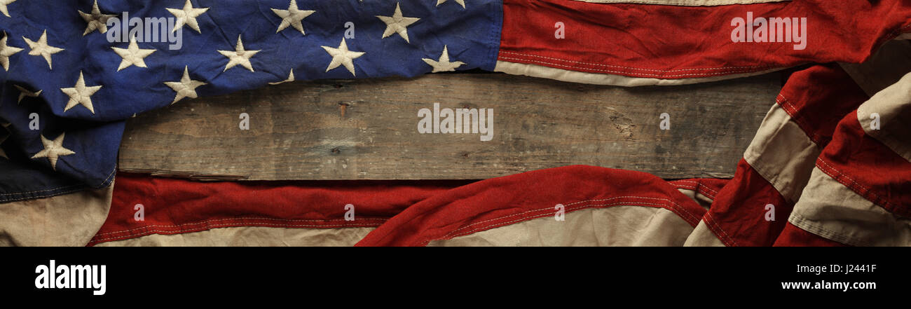 Alte amerikanische Flagge Hintergrund Stockfoto