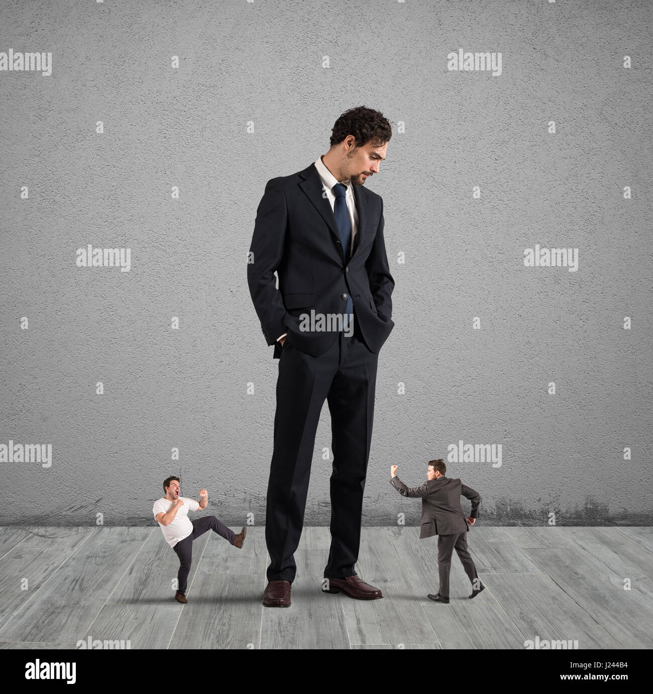 Mitarbeiter, die wollen bei ihren Boss zu rebellieren Stockfoto