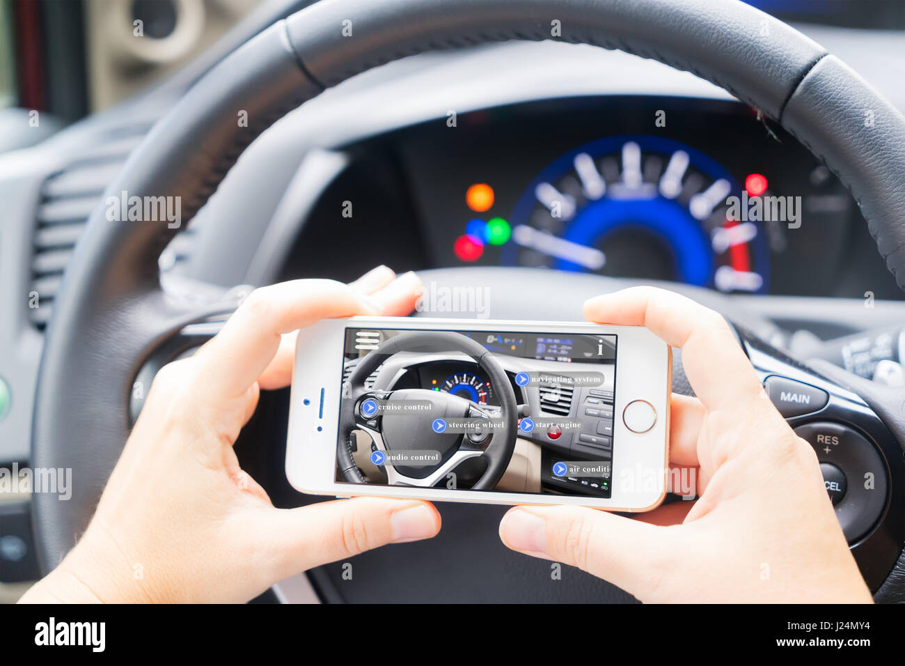 Smart Auto-Konzept Stockfoto