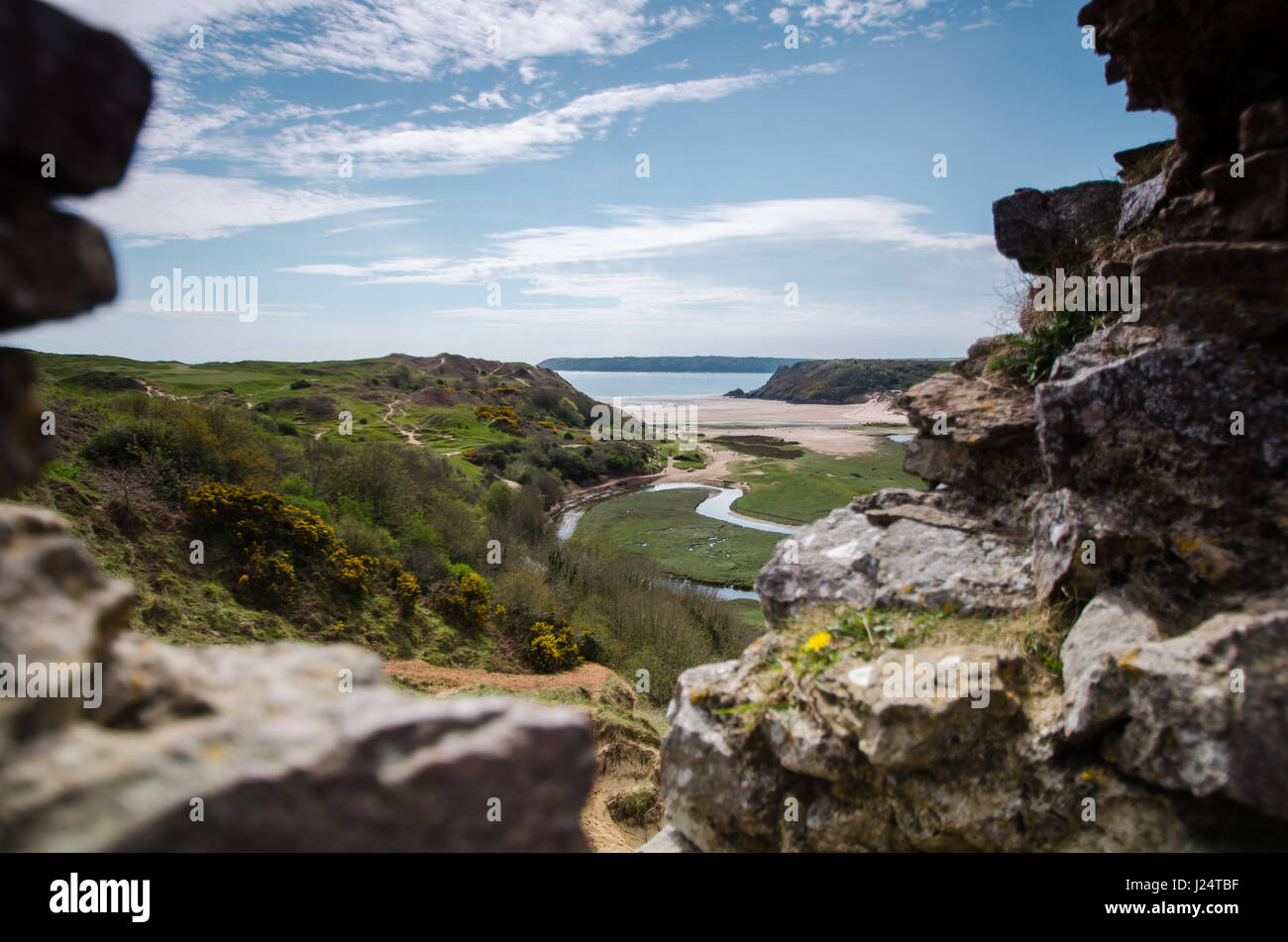 Die Gower-Landschaften Stockfoto