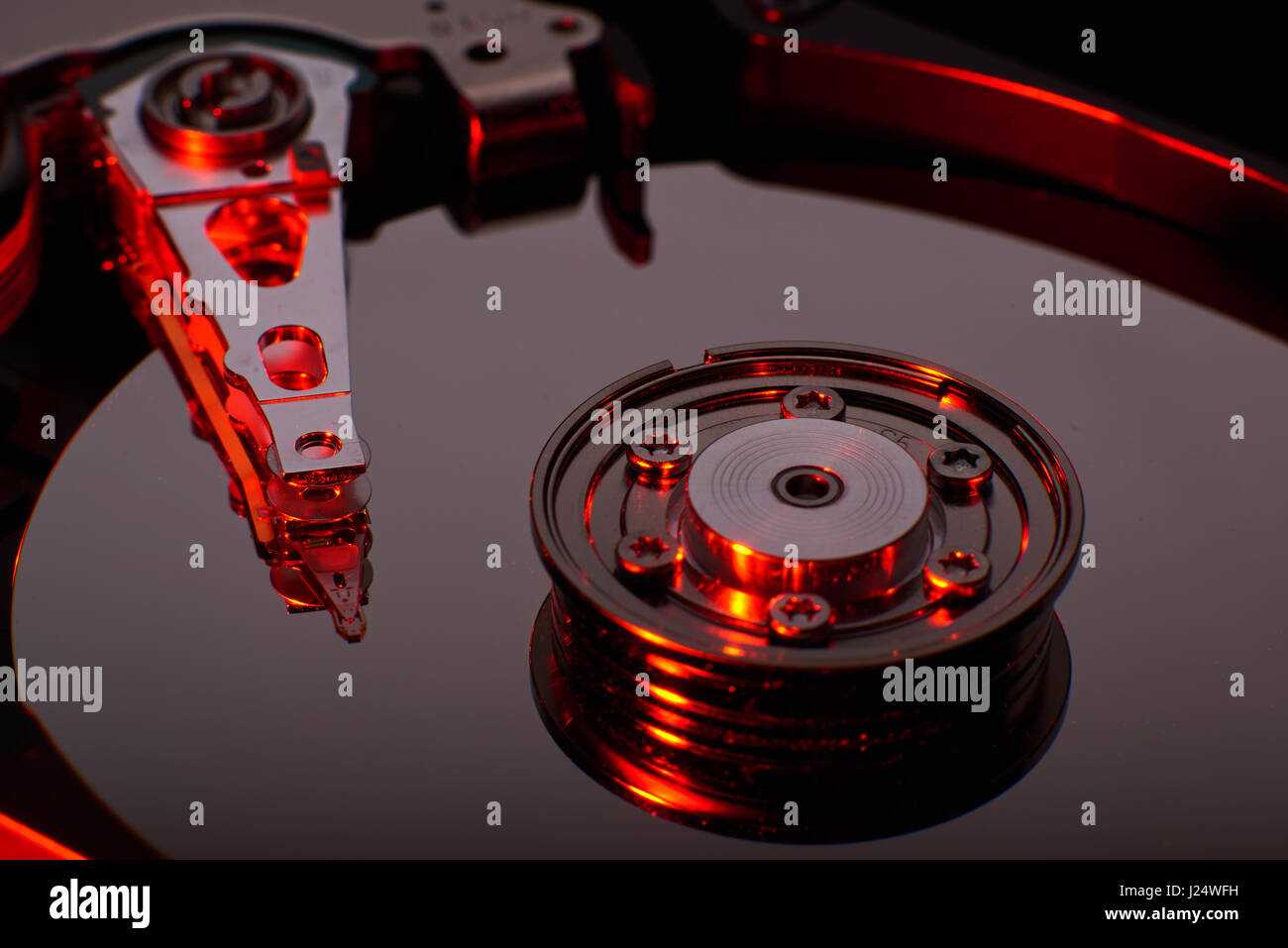 konventionelle Festplatte HDD Stockfoto